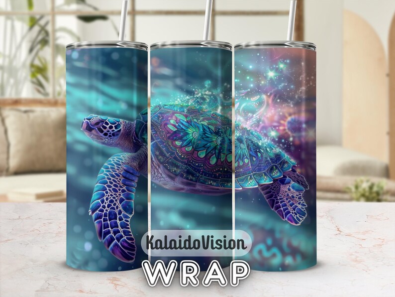 Sea Turtle Tumbler Wrap Digital Download 20oz PNG Ocean Life Design