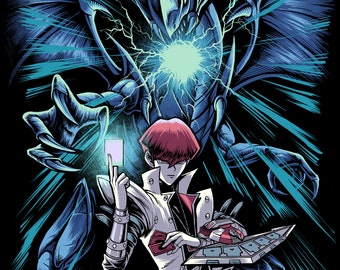 Seto Kaiba/ Blue Eyes White Dragon Acrylic Art