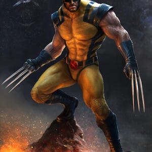 Wolverine Acrylic Art