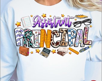 Assistant Principal Staff  Png,School Staff Png Back To School Teacher Png, Png Files For Cricut, Western Png, Sublimation Designs Downloads