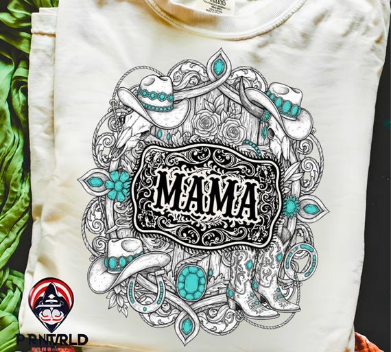 Western Mama shirt design png,Buckle Mama Png, Cowgirl Rodeo Western sublimation or DTF, Ranch Design, Trendy Country Png