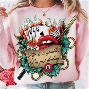Retro Turquoise Western Country PNG SVG, Life is a Gamble PNG-ontwerp, geschenken van het wilde westen, retro cowboy png, turquoise sublimatie, 108 png gratis