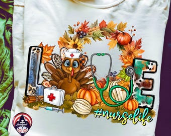 NurseFall Love Nursse Png,Thanksgiving Nurse Png,Fall Nurse Png,Sublimation Design,Digital Design,Cozy Thanksgving Nursing Pumpkin Png