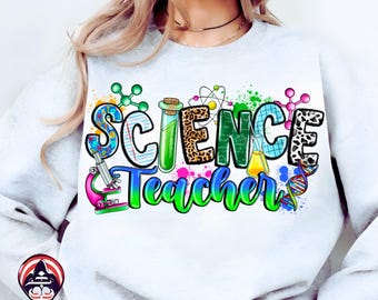 SVG Science Teacher png sublimation design download, Teacher's Day png, Teacher png design, western Science png, sublimate designs download