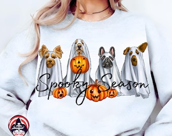 Retro Ghost Dog SVG PNG,Spooky Season PNG, Halloween Ghost Dog Png, Halloween Pumpkin Dog Png, Dog Halloween Png, Cute Boo Dog Halloween Png