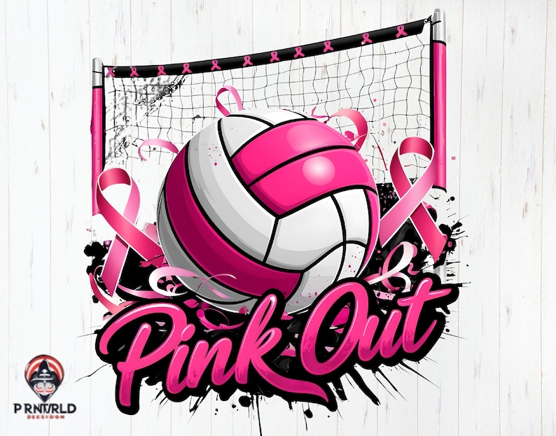 Pallavolo rosa Out png svg,Cancro al seno Pallavolo Png svg,Sensibilizzazione sul cancro al seno PNG,Nastro rosa,Giorno della partita png svg,Mamma pallavolo Png svg immagine 1