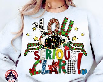 Black cat You serious clark png,Christmas coquette Retro Christmas png,Christmas deer png, Christmas tree png,Christmas bow Sublimation png