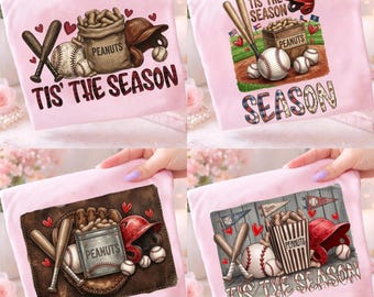 4-Tis the Season Baseball PNG Mom Bundle Mama Clipart Sublimation Transparent Design File BUNDLE