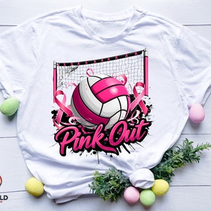 Volleyball Pink Out Png Svg,breast Cancer Volleyball Png Svg,breast ...