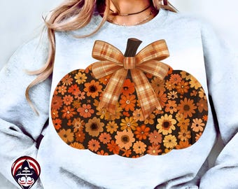 Bow Chinoiserie Pumpkin PNG SVG,Floral Fall png,Floral Halloween Fall Pumpkin Toile De Jouy Pumpkin png,Fall Sublimation,Pumpkin png design