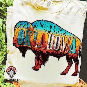 OklaBuff Oklahoma Buffalo png, western, sublimatiebestand clipartafbeelding, digitale download, downloads van sublimatieontwerpen