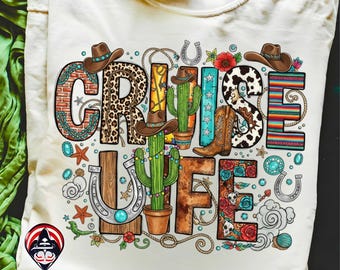 Western Cruise Vibes life png sublimation design download,hello summervacation png, summer vibes png,western cruise png