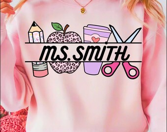 SVG- Personalized Teacher Wildflowers Png,Teach Them Png,Love Them Png,Watch Them Grow Png,Back To School Teacher Floral Png,Teacher Shirt