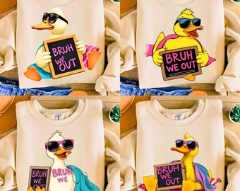 4 png Last day of School Teacher Goose Bundle,Funny Summer Teacher Png,Schools Out For Summer Silly Goose Teacher End of School Year Design