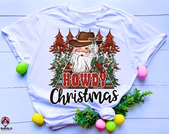 Cowmas howdy christmas Png,Cowboy Santa sublimation Design Western Christmas PNG, Cowhide Cowgirl PNG,T-Shirt Design, Digital Download png