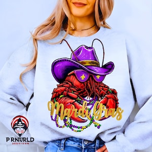 Cowboy Karneval Langusten Png, Langusten Png, Karneval Png, Fleur de Lis Png, Sublimation Designs Herunterladen, Karneval Sublimation, Louisiana Png