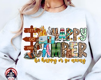 SVG Happy Camper Sublimation Png, Camp Life Png,Caravan Png,Camping Png, Happy Camper Sublimation File, Camping Clipart, Camping Sublimation