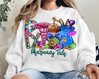 Pharmacy Tech Easter PNG SVG, Western Sublimation Design (Digital Download)
