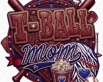 Cowhide T-ball Mama Mom Baseball PNG, Western Baseball Sublimation, Sports Shirt Design