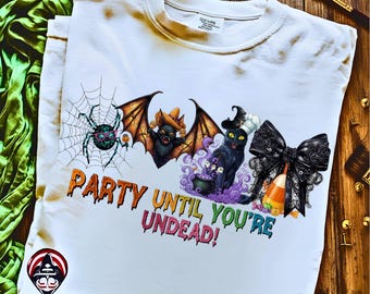 Funny Coquette Halloween Spooky Season Bat PNG Design