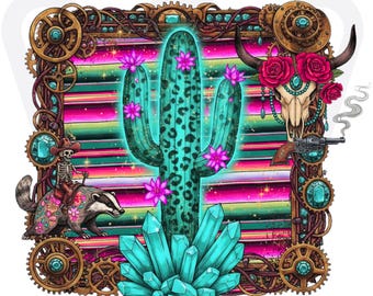 Pink neon serape cactus png,leopard print cactus,colorful cactus png,neon texas cactus shirt printables png,funny cactus gothic png