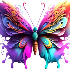 Clipart papillon fumée mystique, papillon JPG PNG, vecteur de papillon fumée, papillon fumée abstrait, cadeau fête des mères, papillon effet fumée