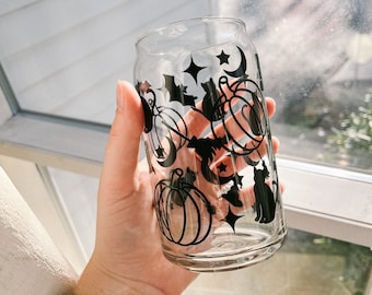 ハロウィンアイスコーヒーカップ、魔女ビール缶グラス、黒猫カップ、パンプキンカップ、不気味なカップ、缶カップ、ハロウィン缶グラス