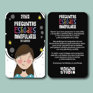 Spanische Fragendecks zur Achtsamkeit. Psychische Gesundheit. Wachstum. Original. Druckbare Karten. Sofortdownload. In Farbe. 300dpi.