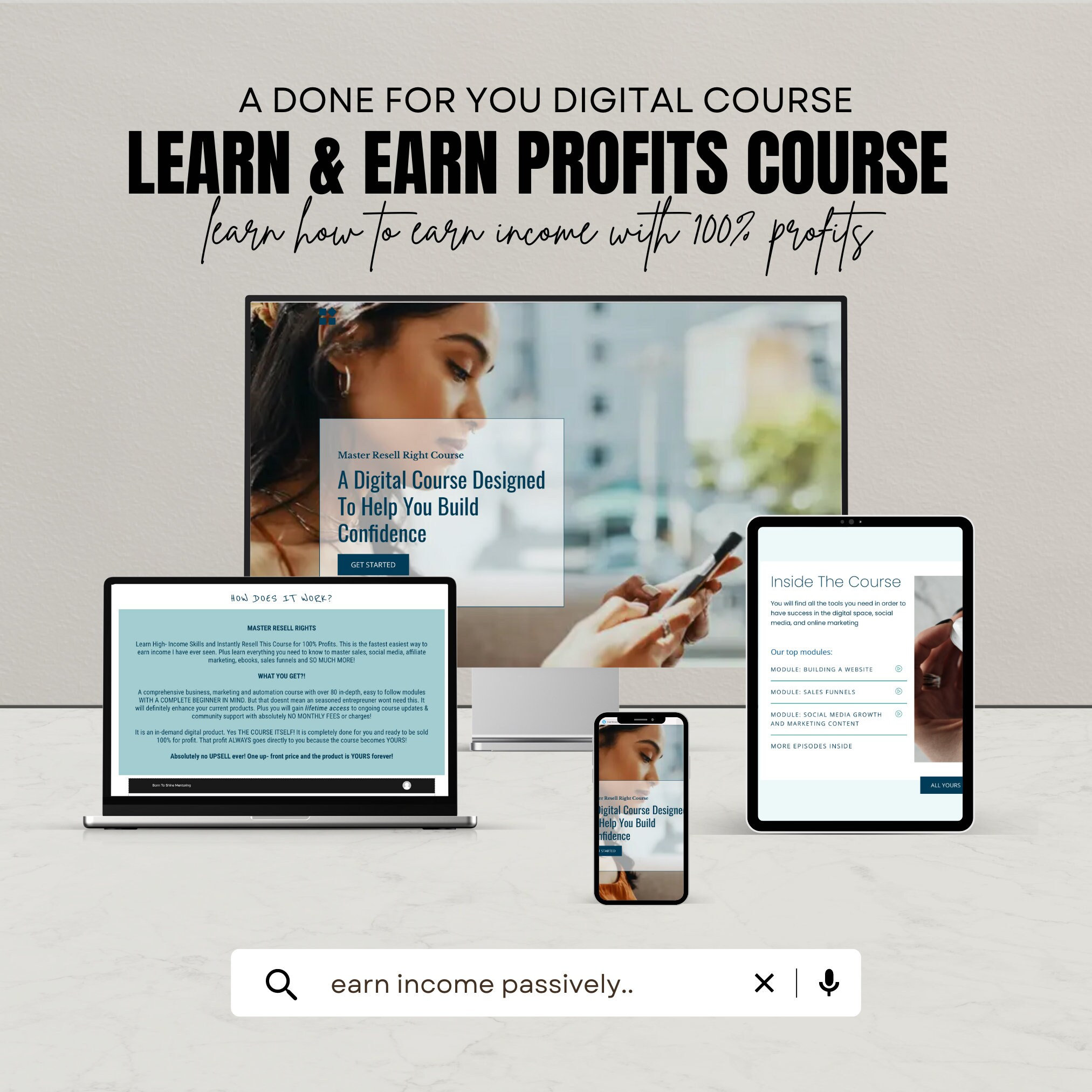 Learn and Earn Profits Digital Marketing Course With Master Resell ...