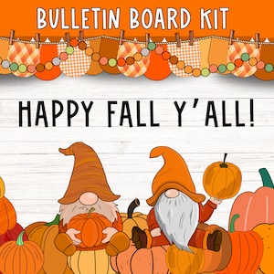 Thanksgiving gnome Bulletin Board |  Fall Bulletin Board | pumpkin bulletin board | autumn learning elementary class