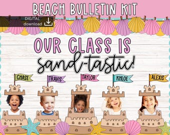 summer Bulletin Board | end of year bulletin board | beach bulletin board | vacation bulletin board kit |