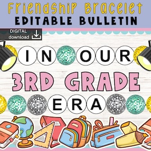 Friendship Bracelet Classroom Bulletin Board: In Our Era Decor (Digital Download)