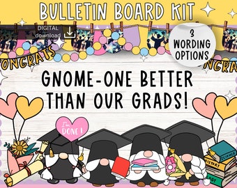 Graduation Gnomes Bulletin Board Kit, Class of 2023 End of Year ...