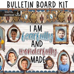 Christian bulletin board | Christian Classroom Decor | Bible Verse resource | Jesus Bulletin board | Childrens faces bulletin board