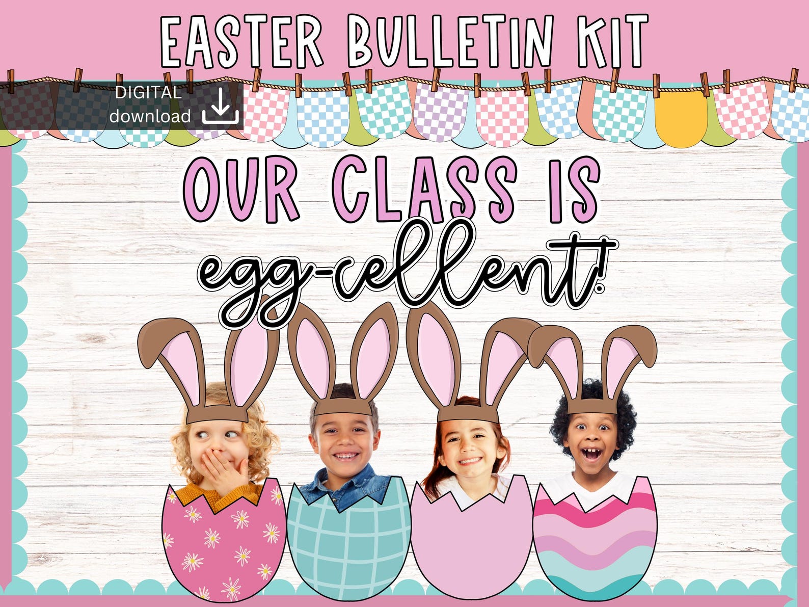 Easter Bulletin Board | Easter Egg Bulletin Board | Bunny Rabbit ...