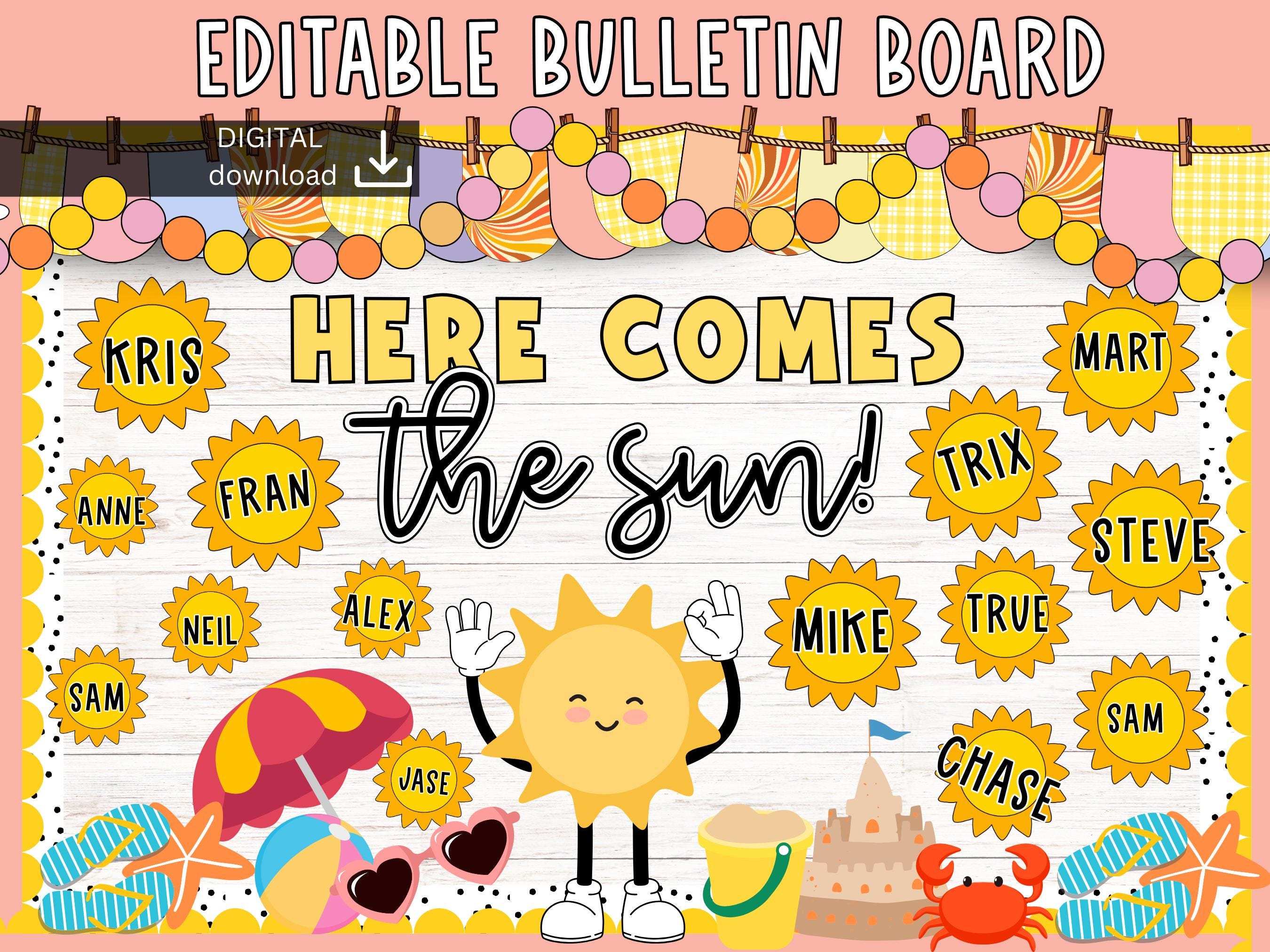 summer Bulletin Board | end of year bulletin board | sunshine bulletin board | vacation bulletin board kit | semester end decor