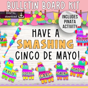 Tablón de anuncios del Cinco de mayo / Tablón de anuncios de mayo / Tablón de anuncios de Fiesta / kit de tablón de anuncios del día de muertos / kit de boletín de siesta