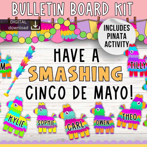 Cinco de mayo Bulletin Board | May bulletin board | Fiesta bulletin board | day of the dead bulletin board kit | siesta Bulletin kit