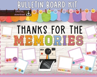 end of year bulletin board | memories Bulletin Board | photos bulletin board | Summer bulletin board | graduation bulletin board