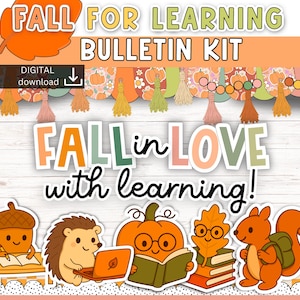 Fall Bulletin Board Kit: Cozy Woodland Animals Classroom Decor (Digital Download)