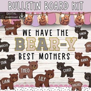 mothers day Bulletin Board | mummy bulletin board | mama bear bulletin board | seasonal bulletin board kit | mothers door decor |