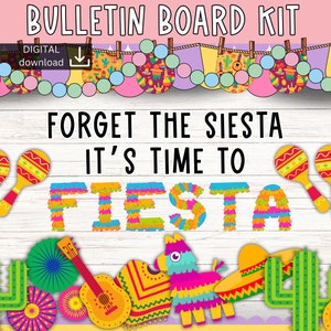 Tablón de anuncios del Cinco de mayo / Tablón de anuncios de mayo / Tablón de anuncios de Fiesta / kit de tablón de anuncios del día de muertos / kit de boletín de siesta