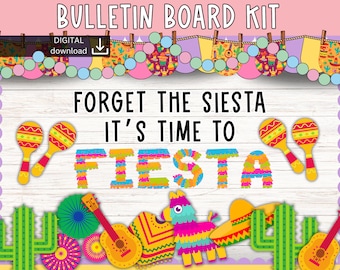 Tablón de anuncios del Cinco de mayo / Tablón de anuncios de mayo / Tablón de anuncios de Fiesta / kit de tablón de anuncios del día de muertos / kit de boletín de siesta