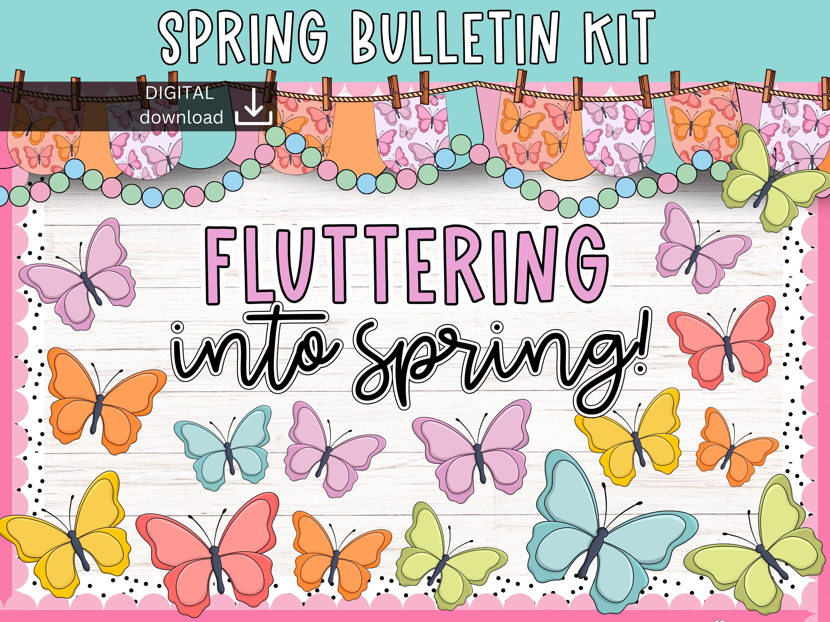 Spring Bulletin Board | Spring Classroom Decor | Butterfly Bulletin ...