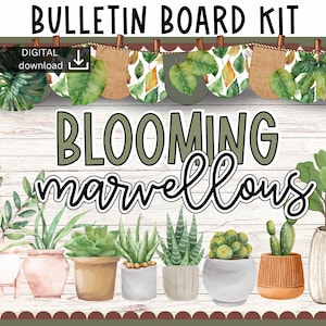 botanical bulletin board | plants classroom Decor | new year Bulletin Board | positive classroom display | growth mindset bulletin |