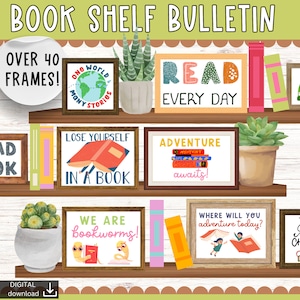 Bacheca per scaffali per libri / Bollettino di lettura / Arredamento per porta della biblioteca / Bacheca per scaffali / Arredamento per l'alfabetizzazione / Angolo del libro / Angolo di lettura