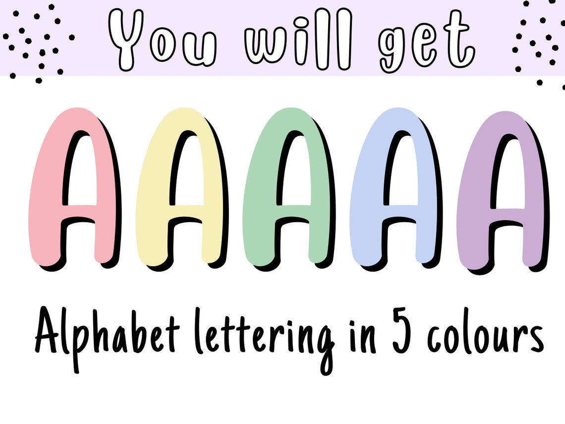 Alphabet Bulletin Board Kit | Calm Bulletin Lettering Decor | Muted ...