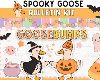 Zestaw tablicy ogłoszeń „Halloween Goose”: upiorna dekoracja do klasy (pobierz plik PDF)