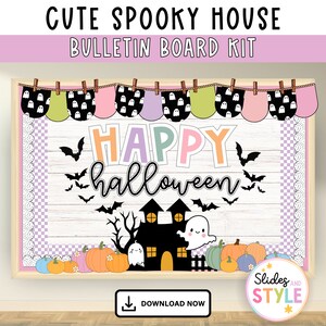Cute Halloween Bulletin Board | Spooky Ghosts Bulletin Board | Pumpkin ...