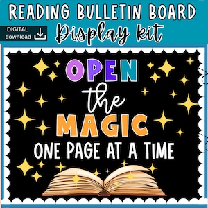reading bulletin board | reading corner decor | books Bulletin Board | reading door decor | book nook | library bulletin